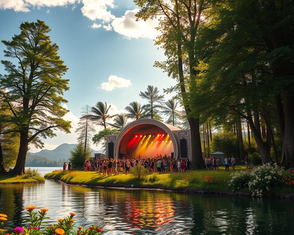 Bezoek een muziekfestival op een eiland vol natuur