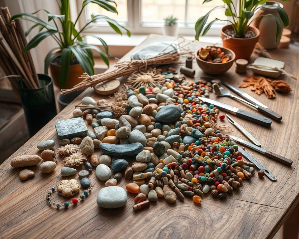 Bezoek een workshop sieraden maken met natuurlijke materialen