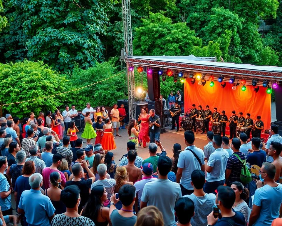 Ga naar een festival vol dansvoorstellingen en muziekacts