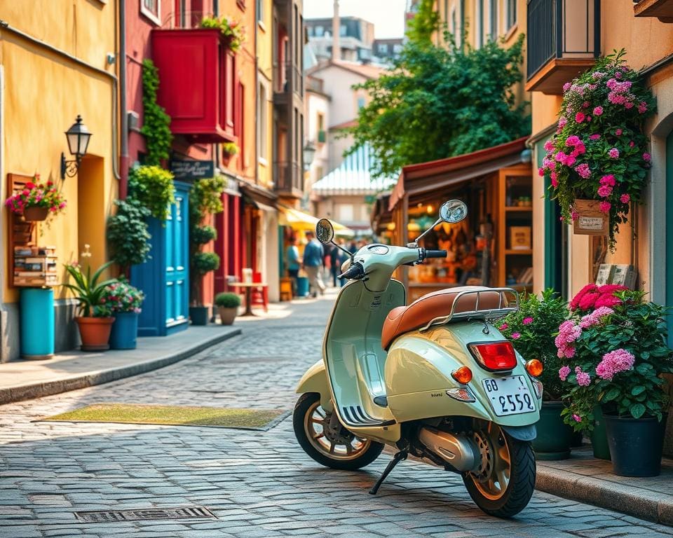 Ontdek de stad per retro scooter met een avontuurlijke route