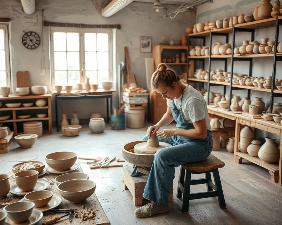 Probeer een workshop pottenbakken met een professionele keramist