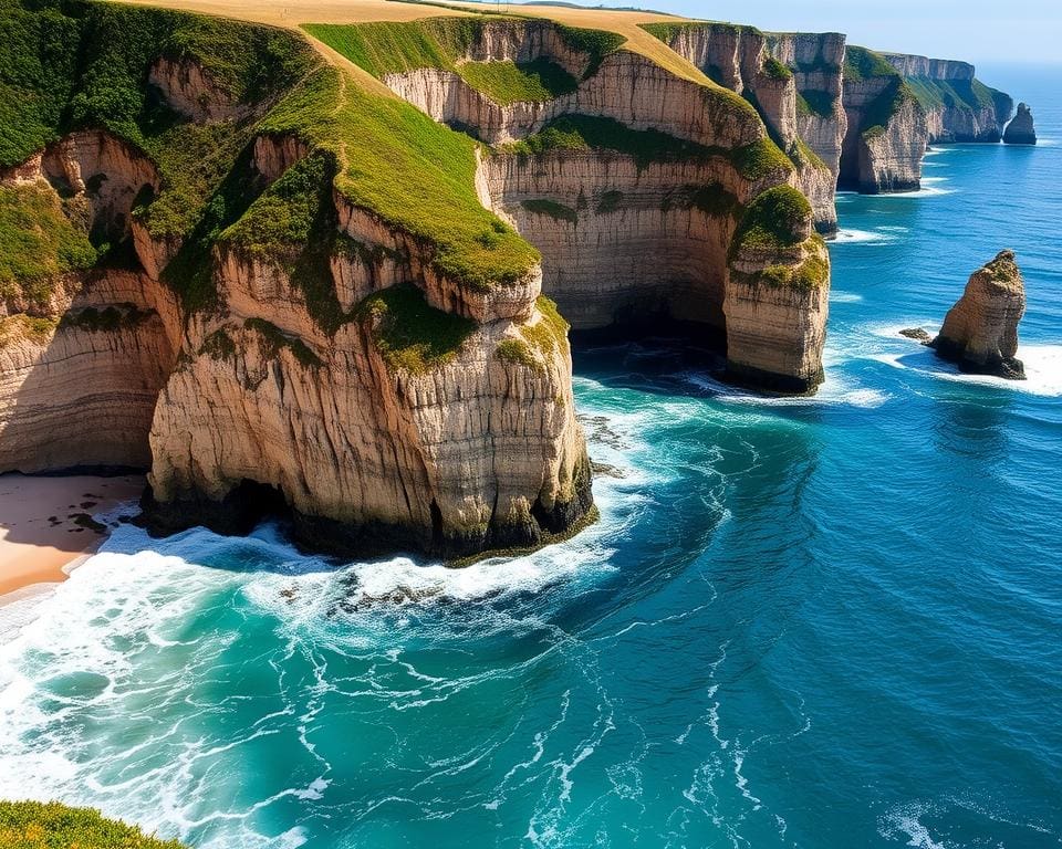 bewonder de kliffen en baaien van de Costa Verde, Portugal