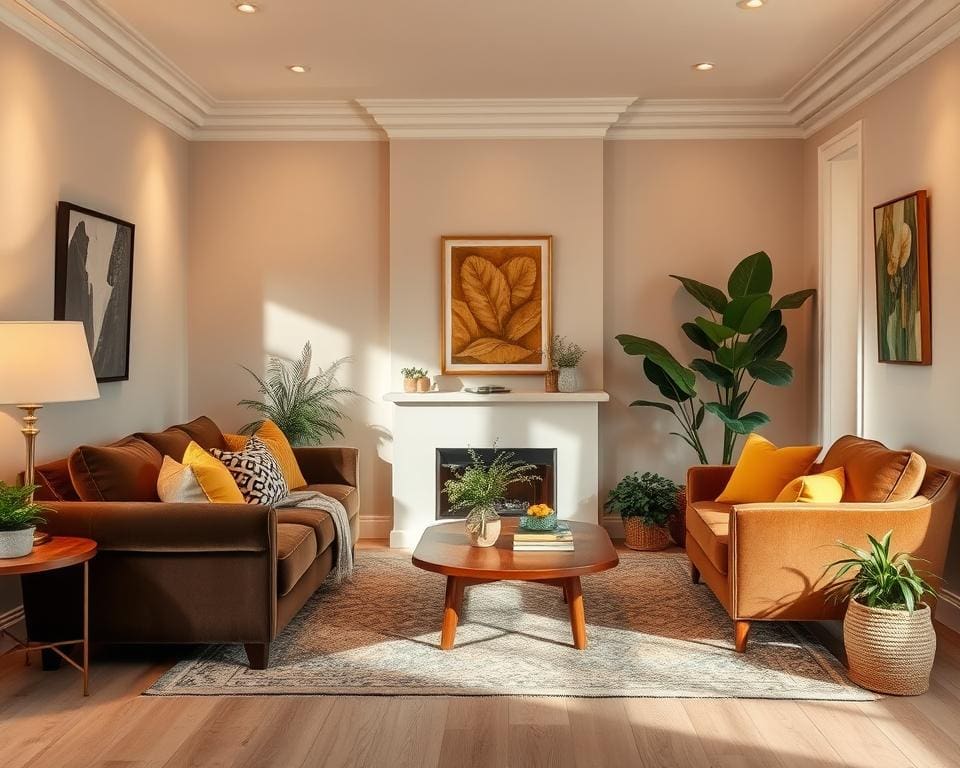 Hoe gebruik je een kleurenpalet in de woonkamer?