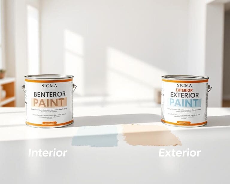 Wat is het verschil tussen binnen- en buitenverf van Sigma?