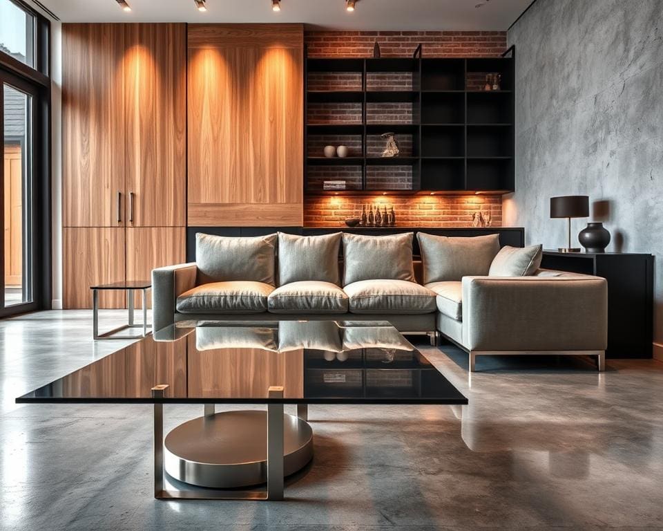 materialen in modern interieur