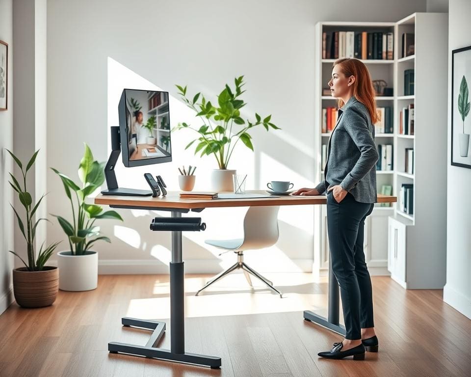 Wat maakt een sta-bureau gezond voor thuiswerken?